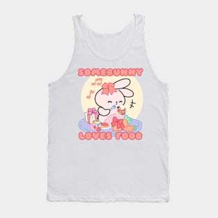 Cute Bunny : Somebunny Loves Food Tank Top